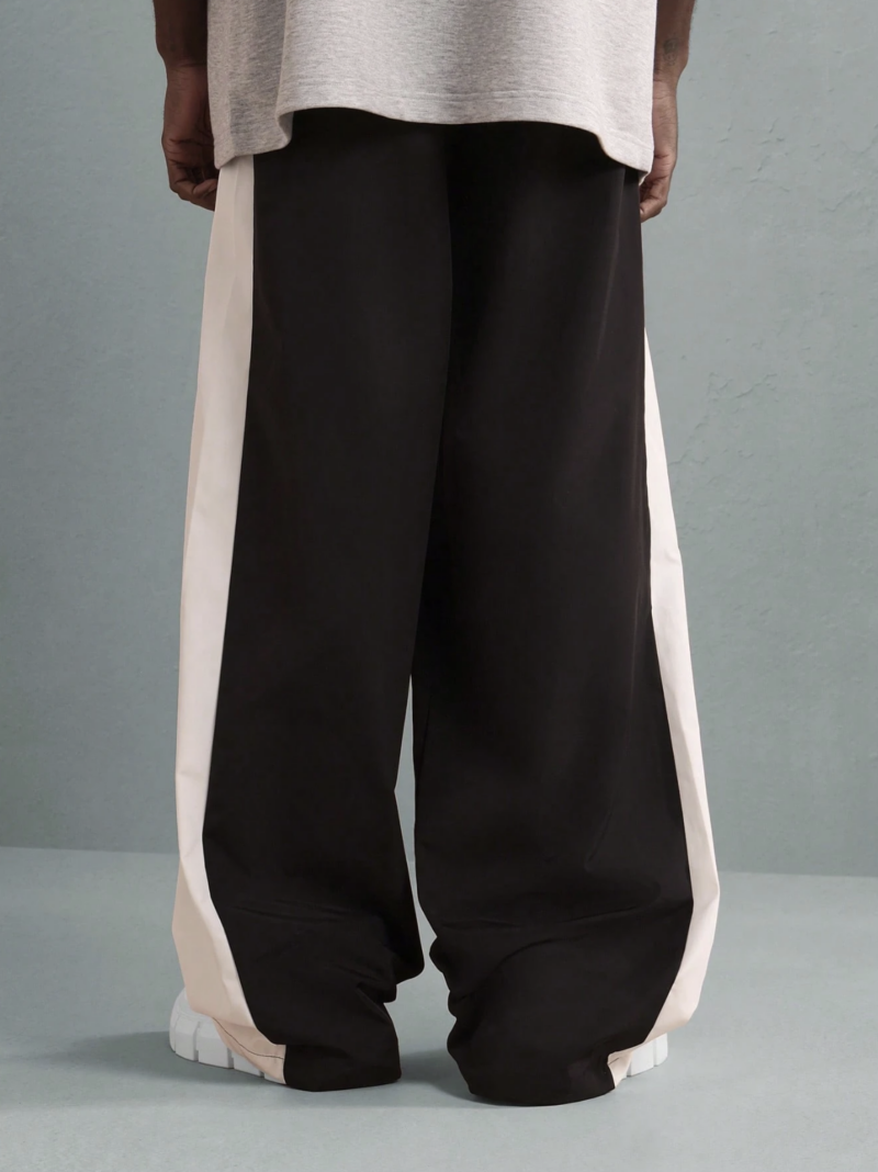 Johnny Black Contrast Panel Wide Leg Jogger - Image 4
