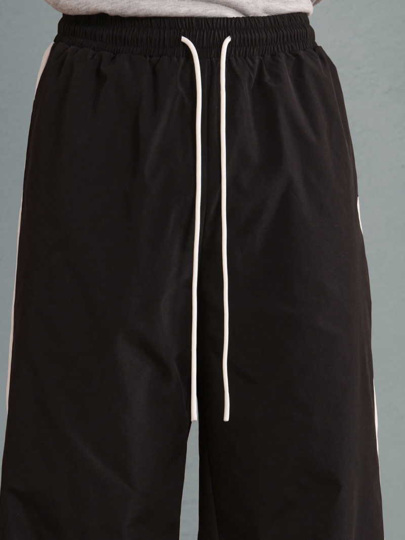 Johnny Black Contrast Panel Wide Leg Jogger - Image 6