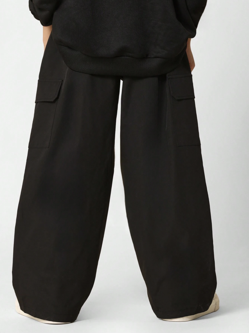 Mark Black Contrast Tape Relaxed Fit Jogger - Image 3