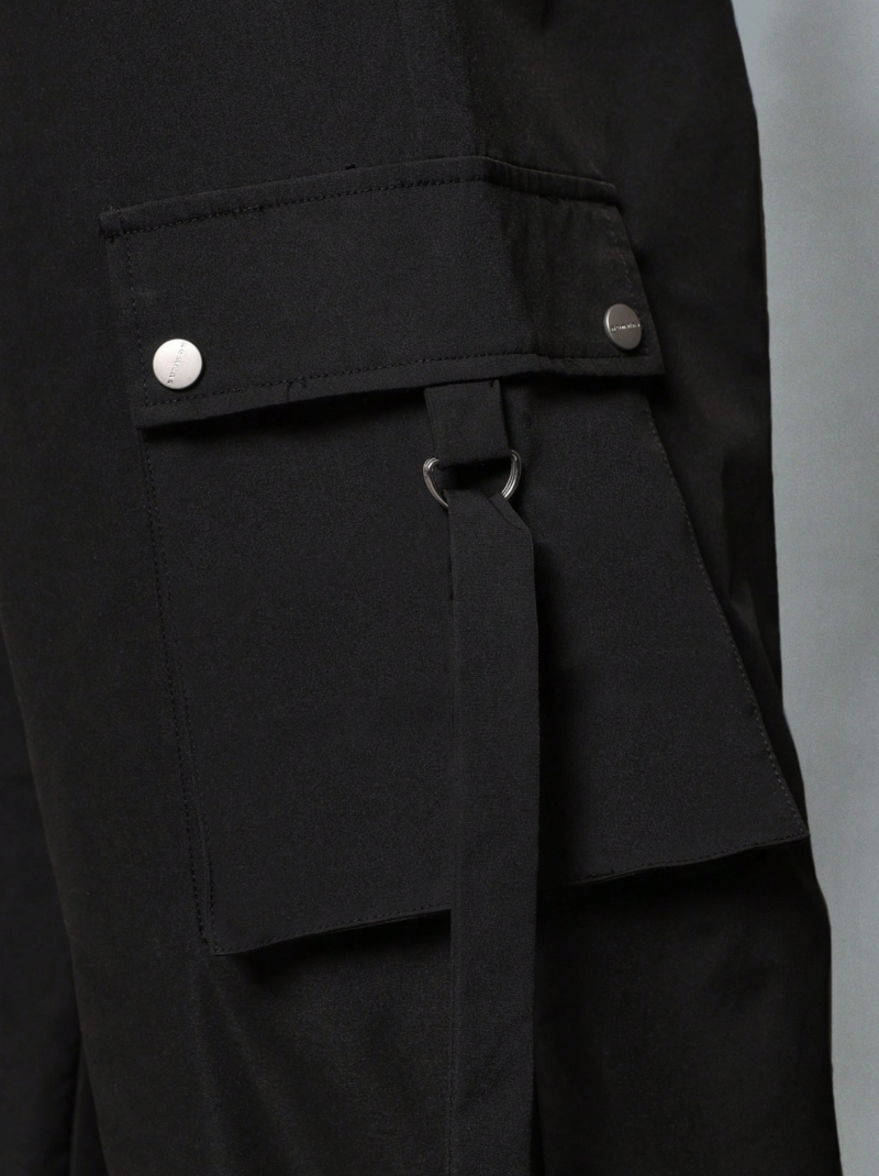 Suvi Black Ring Pocket Oversized Cargo Pants - Image 4