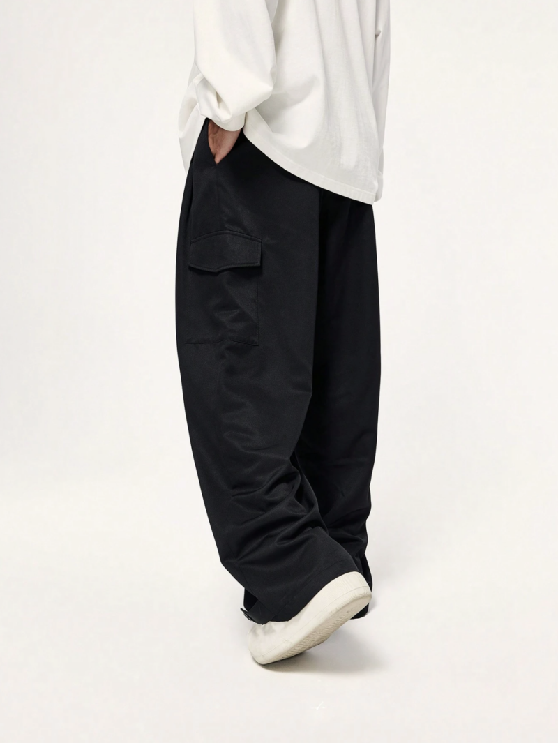 Stu Black Relaxed Fit Cargo Pants - Image 2