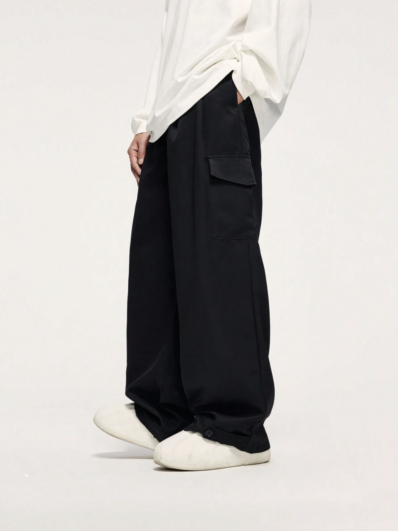 Stu Black Relaxed Fit Cargo Pants - Image 3
