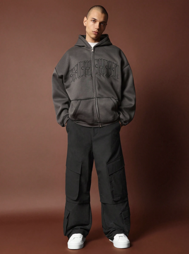 George Black Relaxed Fit Cargo Pants - Image 2