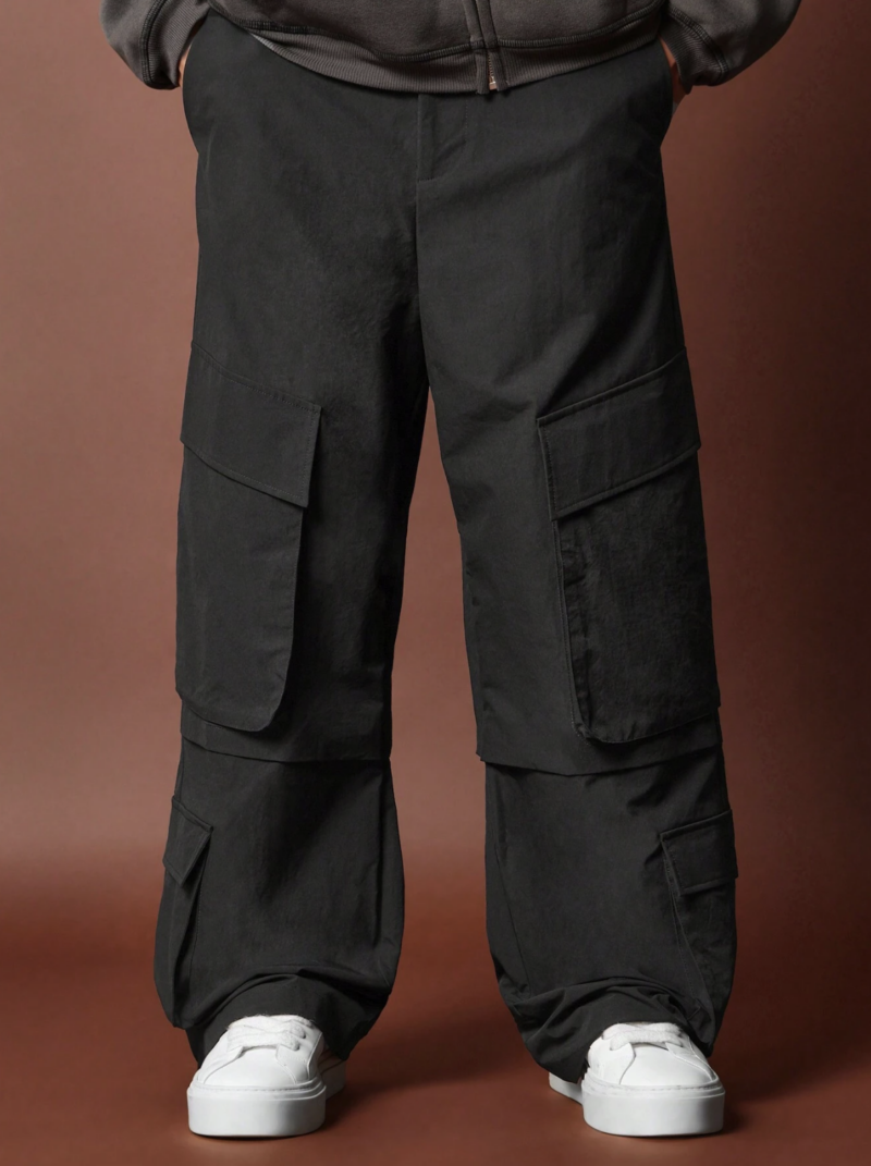 George Black Relaxed Fit Cargo Pants - Image 5