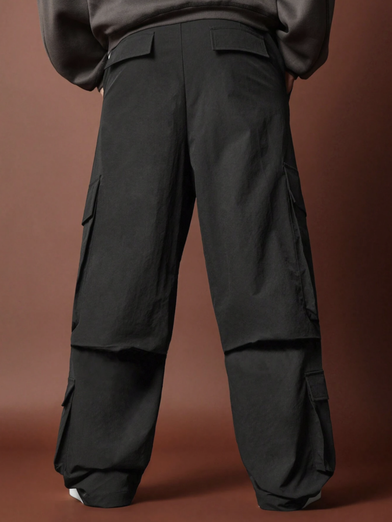 George Black Relaxed Fit Cargo Pants - Image 3