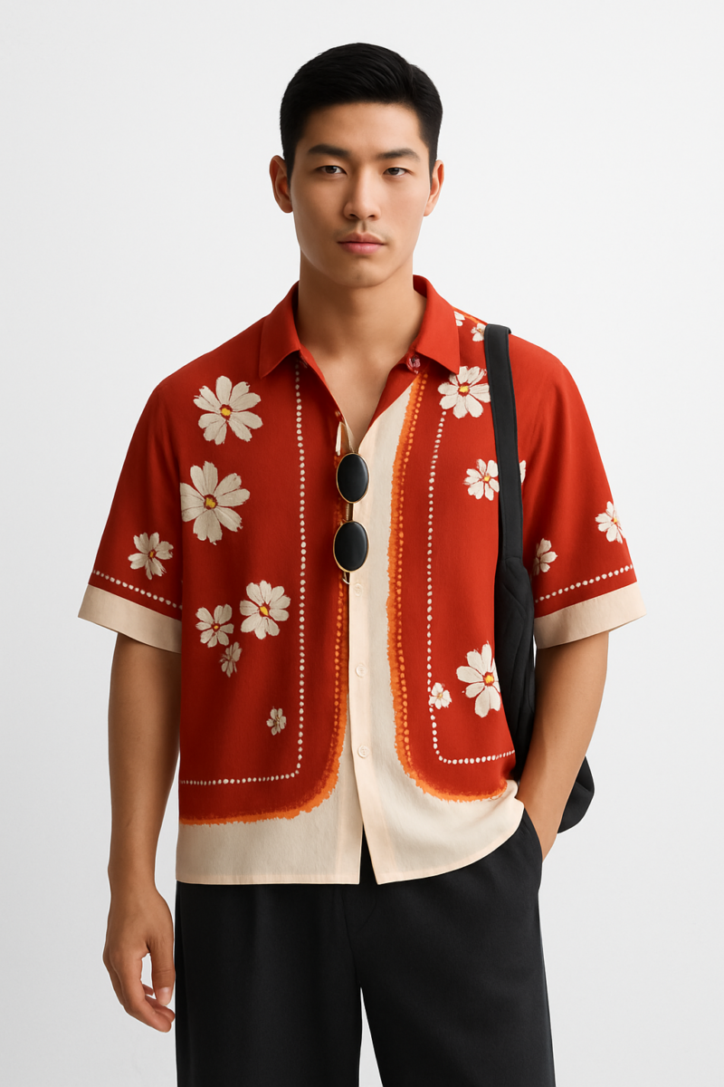 Adam Flower Print Relaxed Fit
