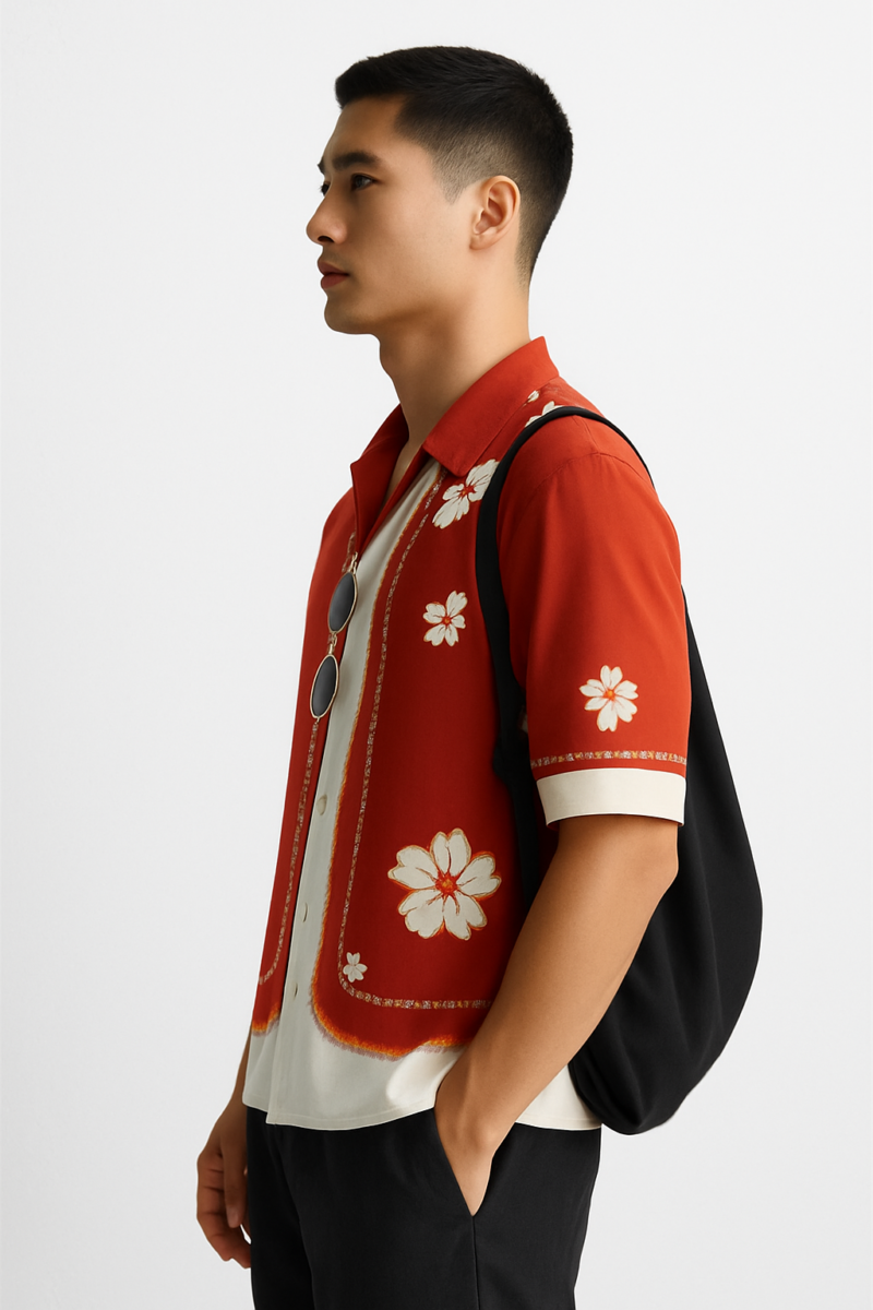 Adam Flower Print Relaxed Fit - Image 2