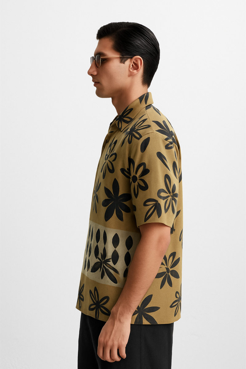 Jay Green Floral Relaxed Fit Shirt - Image 2