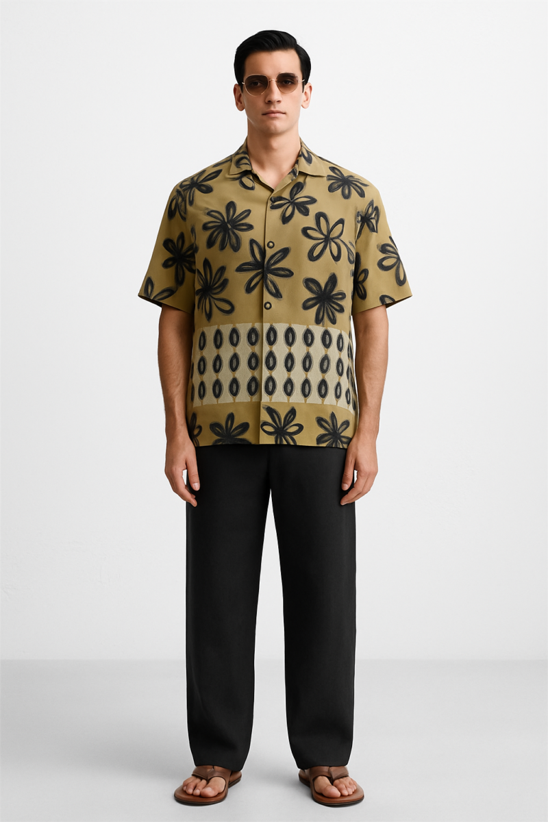 Jay Green Floral Relaxed Fit Shirt - Image 4