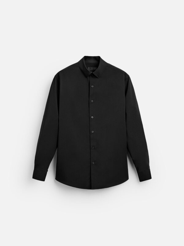 Lucifer Black Full Sleeves Fitted Cotton Shirt