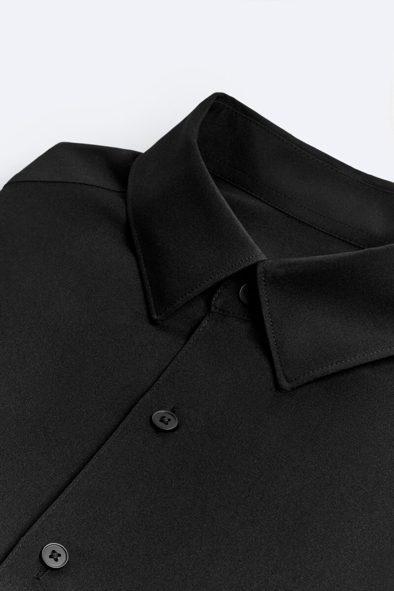 Lucifer Black Full Sleeves Fitted Cotton Shirt - Image 6