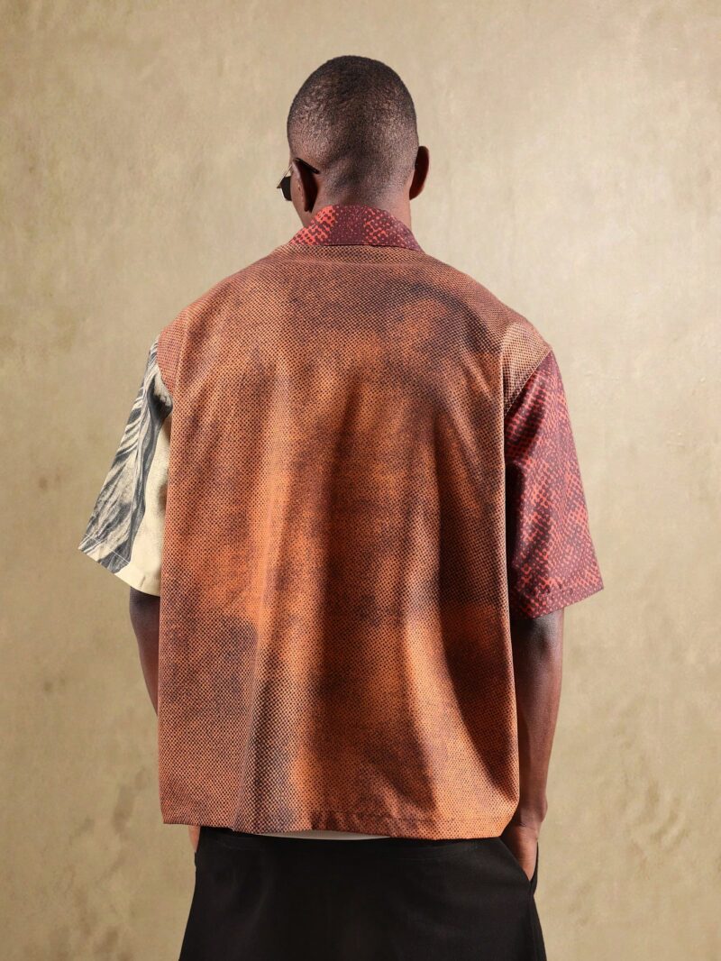Steve Roman Print Relaxed Fit Cotton Shirt - Image 2