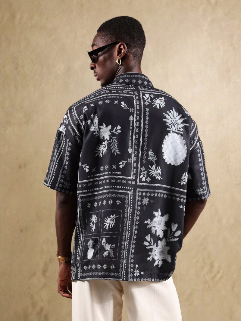 Jim Black Floral Print Relaxed Fit Shirt - Image 2
