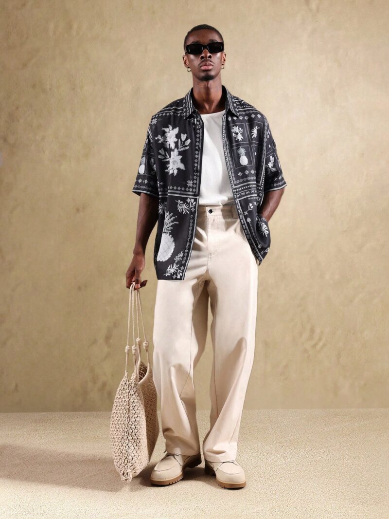 Jim Black Floral Print Relaxed Fit Shirt - Image 3