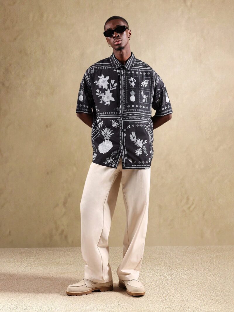 Jim Black Floral Print Relaxed Fit Shirt - Image 6