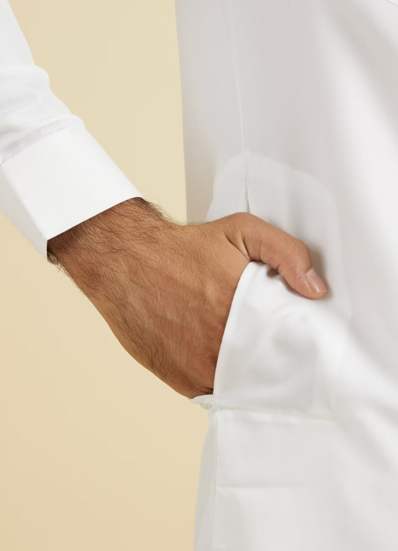 Jimmy White Full Sleeves Premium Cotton Kurta - Image 3