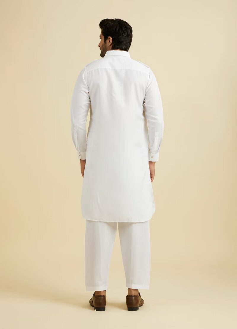 Jimmy White Full Sleeves Premium Cotton Kurta - Image 4