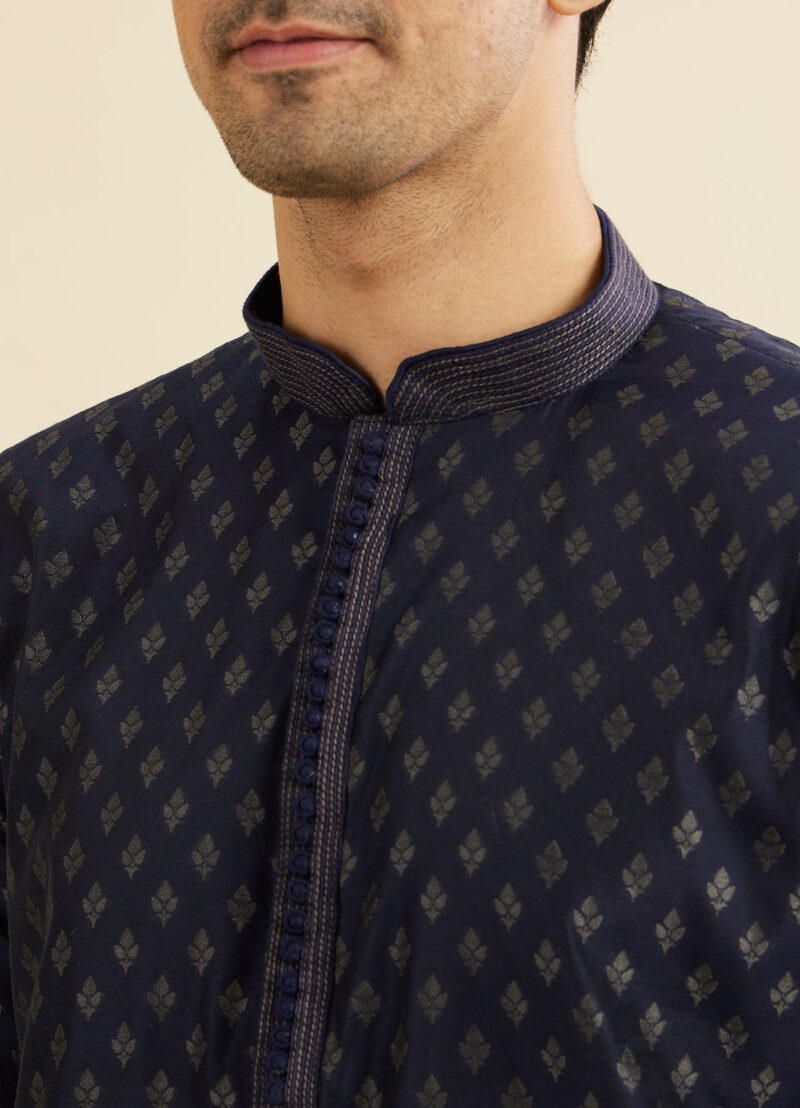 Amit Blue Premium Cotton Full Sleeves Kurta - Image 2