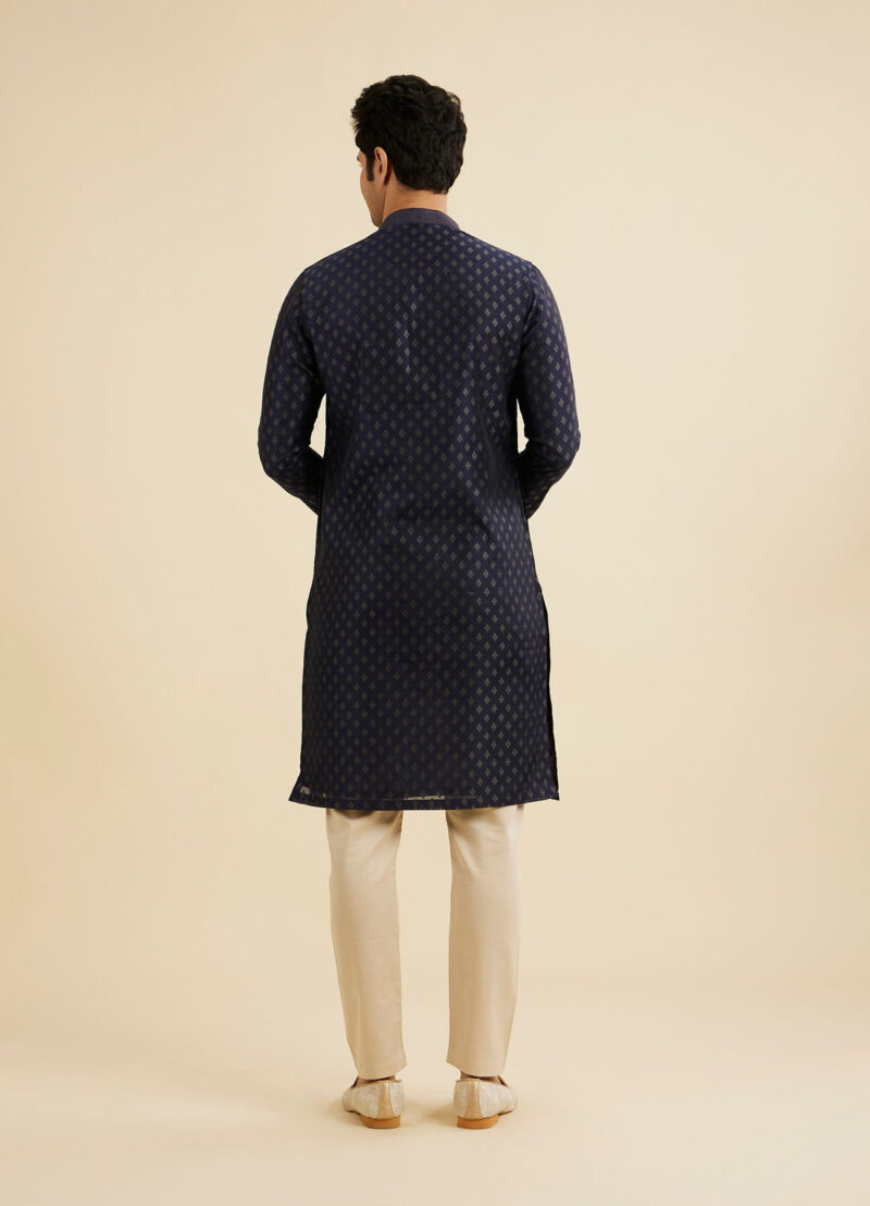 Amit Blue Premium Cotton Full Sleeves Kurta - Image 5