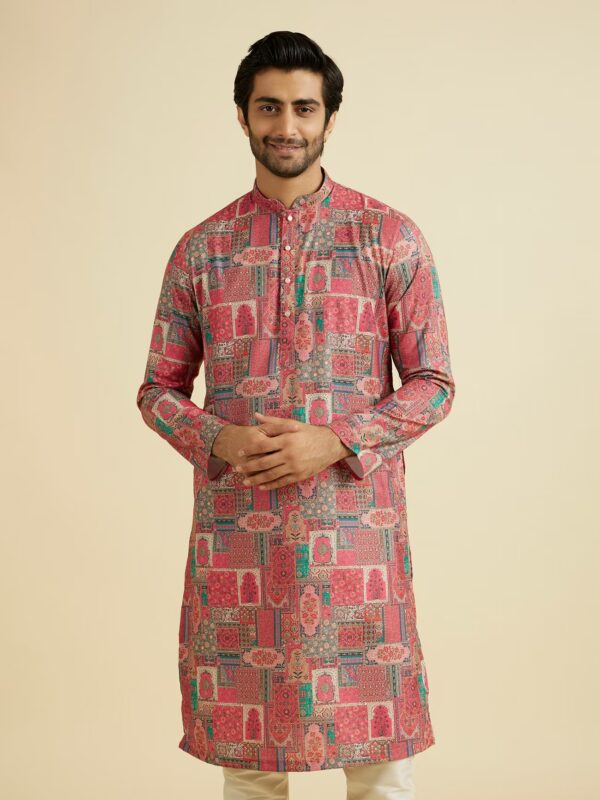 Rajan Abstract Print Premium Cotton Full Sleeves Kurta