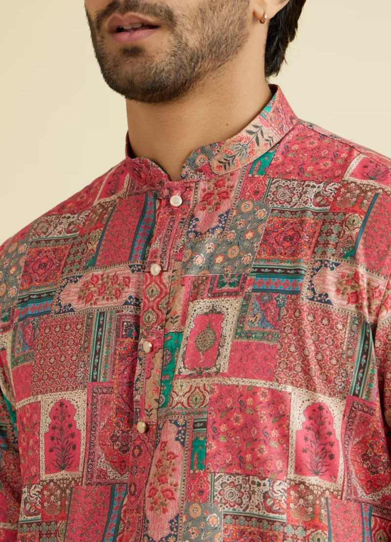 Rajan Abstract Print Premium Cotton Full Sleeves Kurta - Image 2