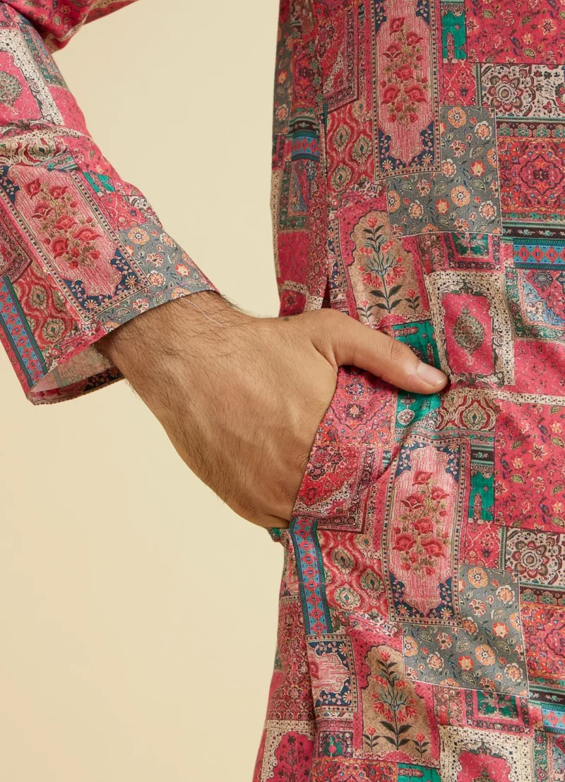 Rajan Abstract Print Premium Cotton Full Sleeves Kurta - Image 3