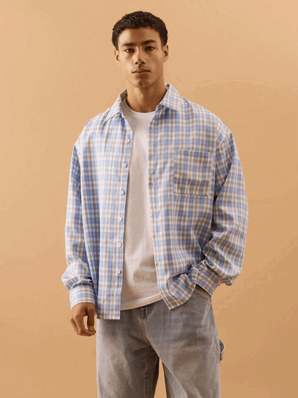 Dan Multicolor Check Relaxed Fit Full Sleeves Shirt