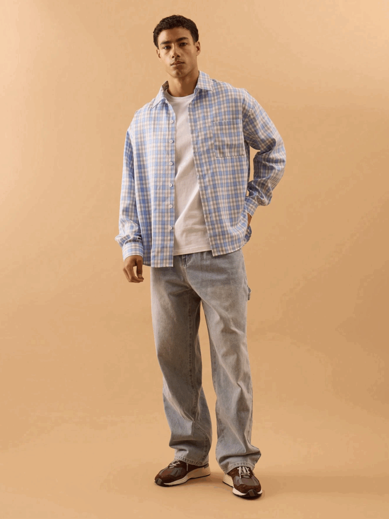 Dan Multicolor Check Relaxed Fit Full Sleeves Shirt - Image 5