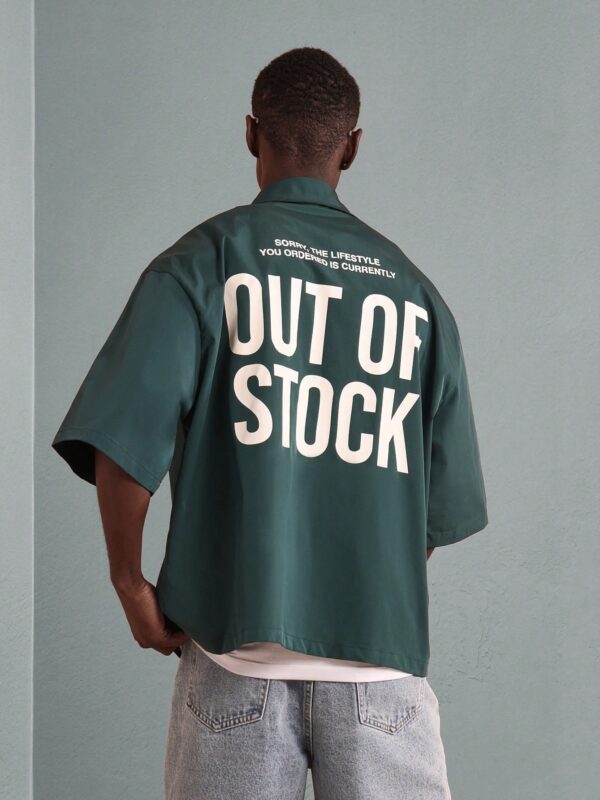 Lifestyle print Green Relaxed Fit Cotton Shirt