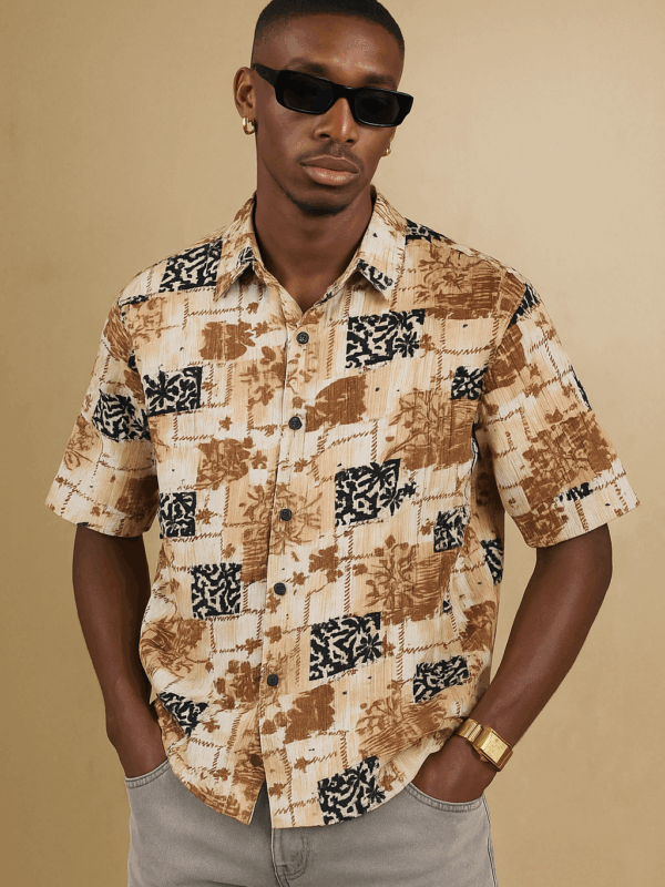 Keller Textured Cotton Relaxed Fit Shirt