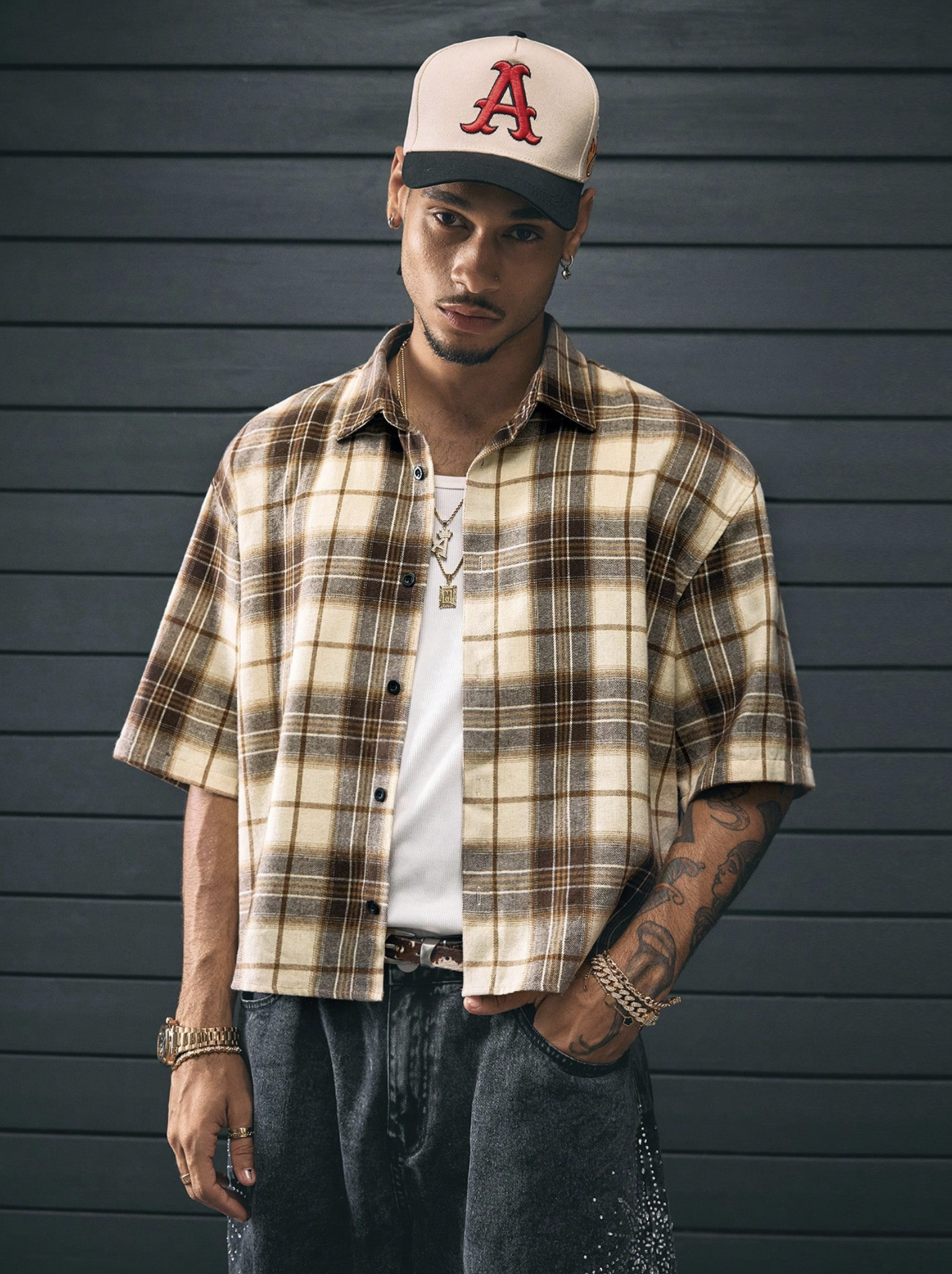 Garry Multicolor Check Seven Print Relaxed Fit Shirt - Image 2