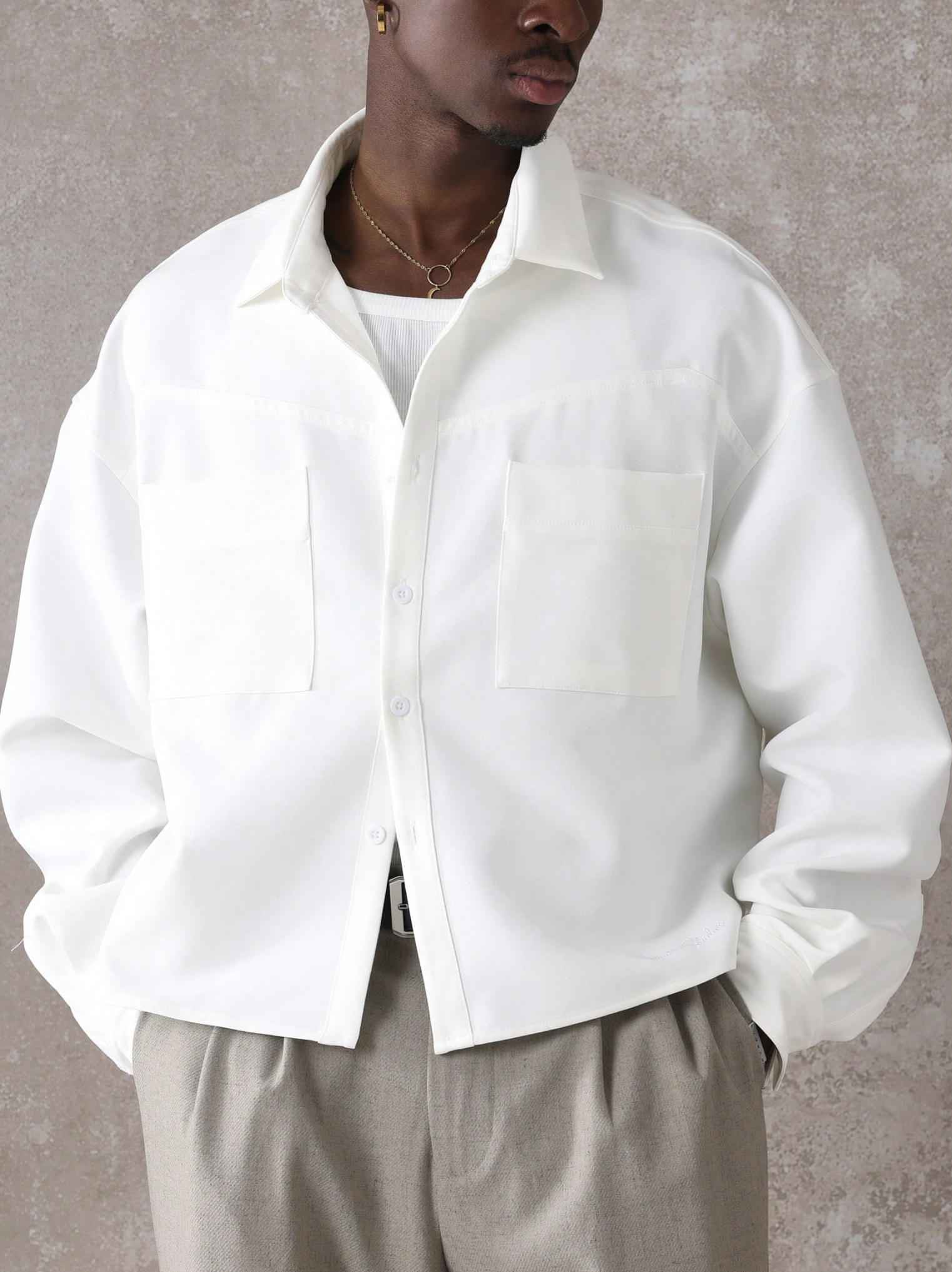 Roger White Full Sleeves Drop Shoulder Relaxed Fit Shirt - Image 6