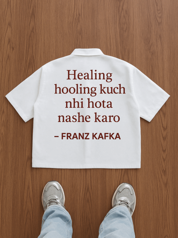 Healing Print Cotton Boxy Fit Shirt