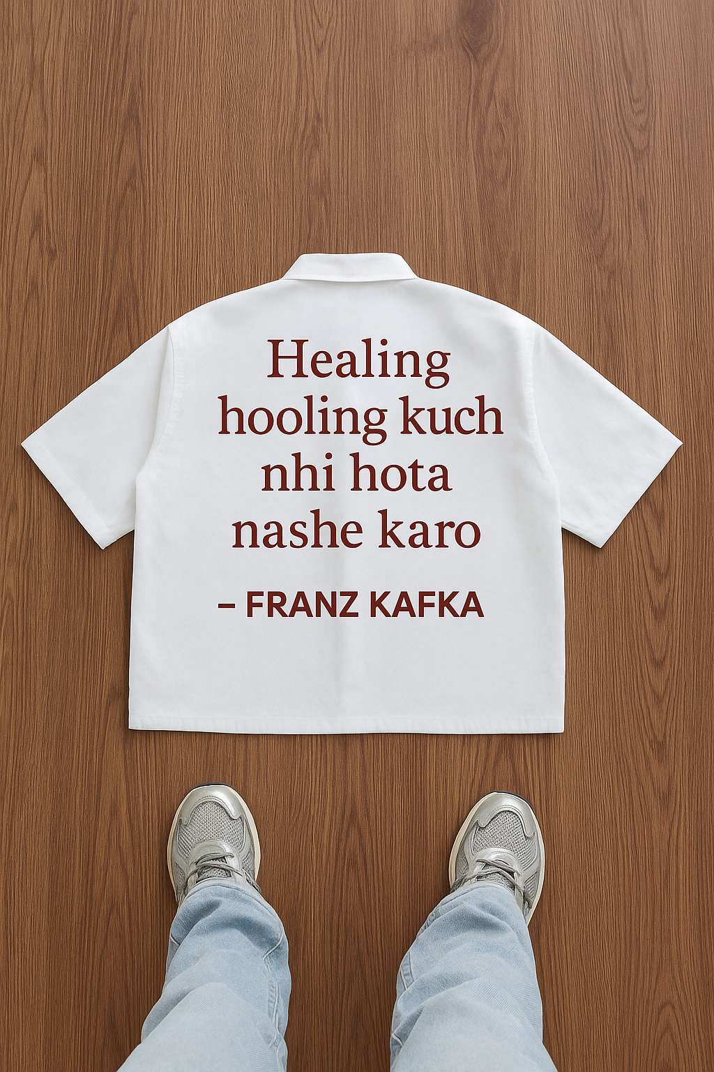 Healing Print Cotton Boxy Fit Shirt