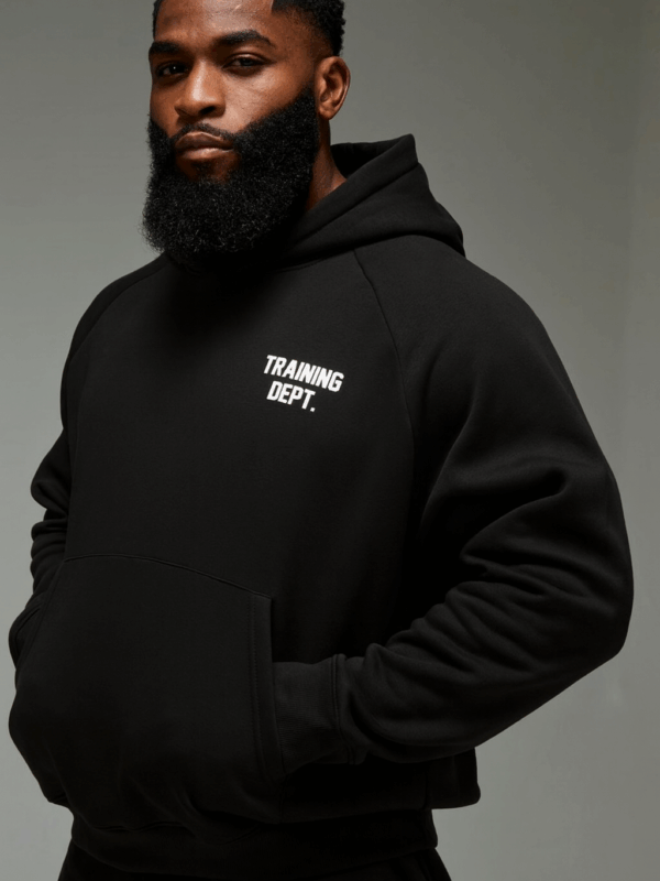 Traning Dept Black Oversized Pump Cover Hoodie