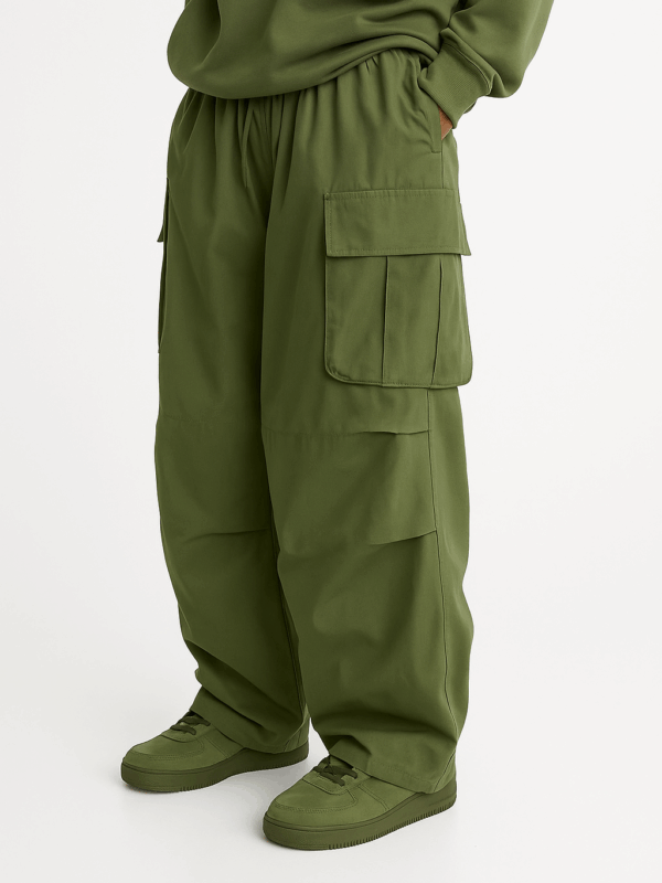 Nabby Green Oversized Cargo Pants