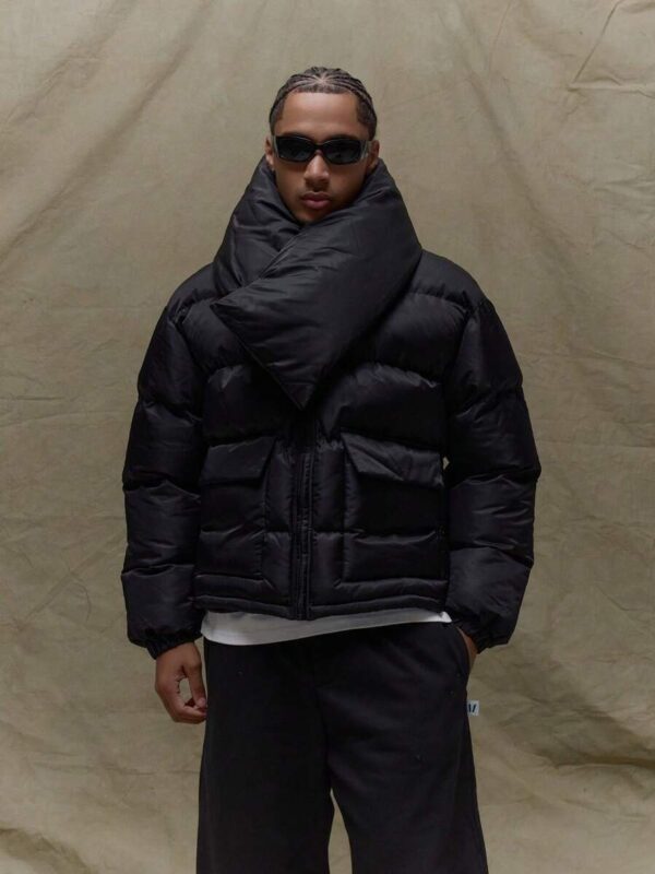 Stephen Black High Neck Oversized Puffer Jacket