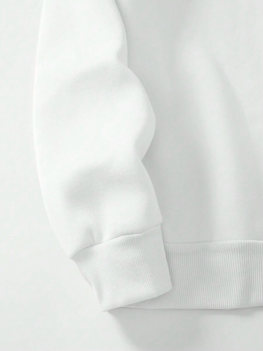 Gerome White Full Sleeves Soft Sweatshirt - Image 6