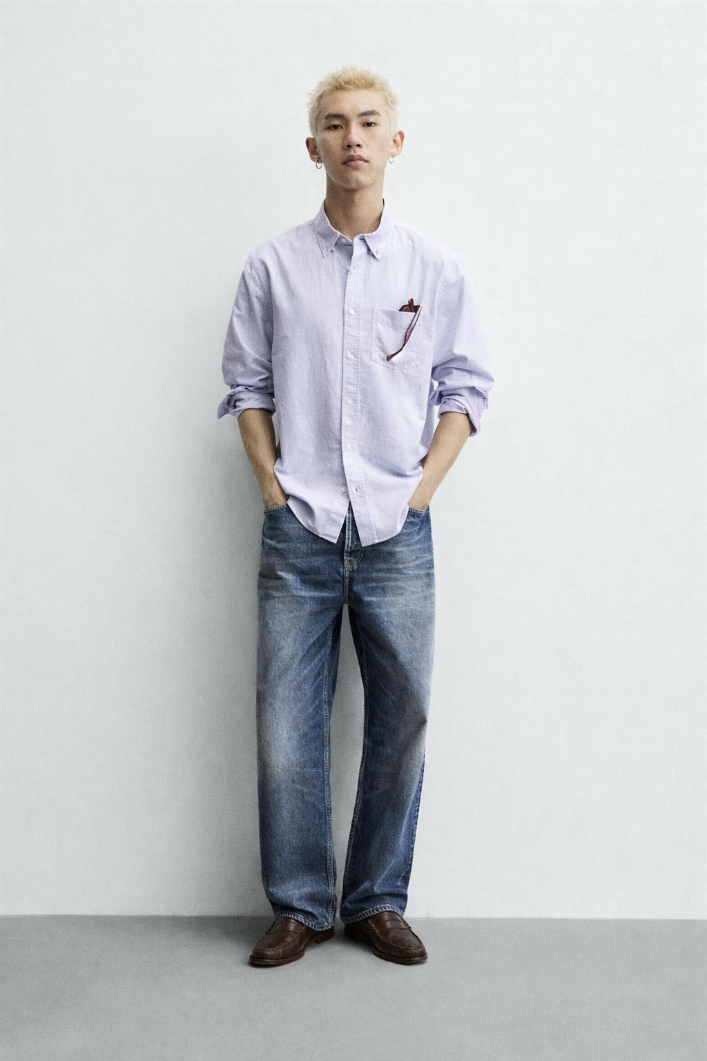 Ashton Blue White Stripes Cotton Shirt