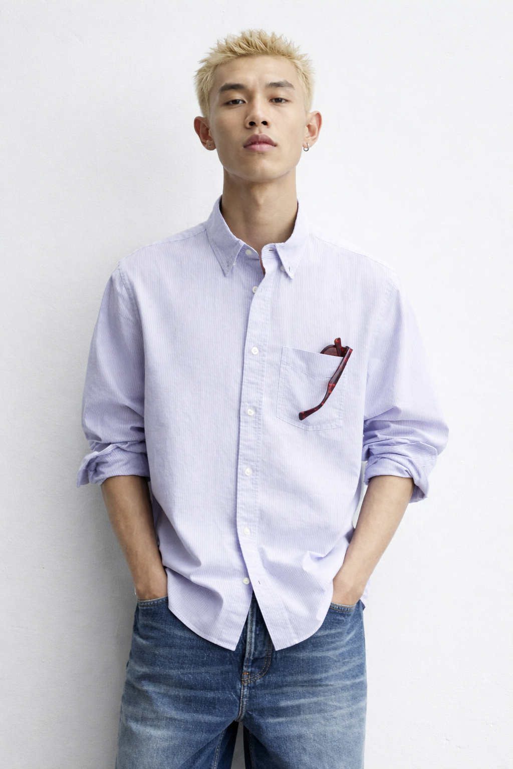 Ashton Blue White Stripes Cotton Shirt - Image 2