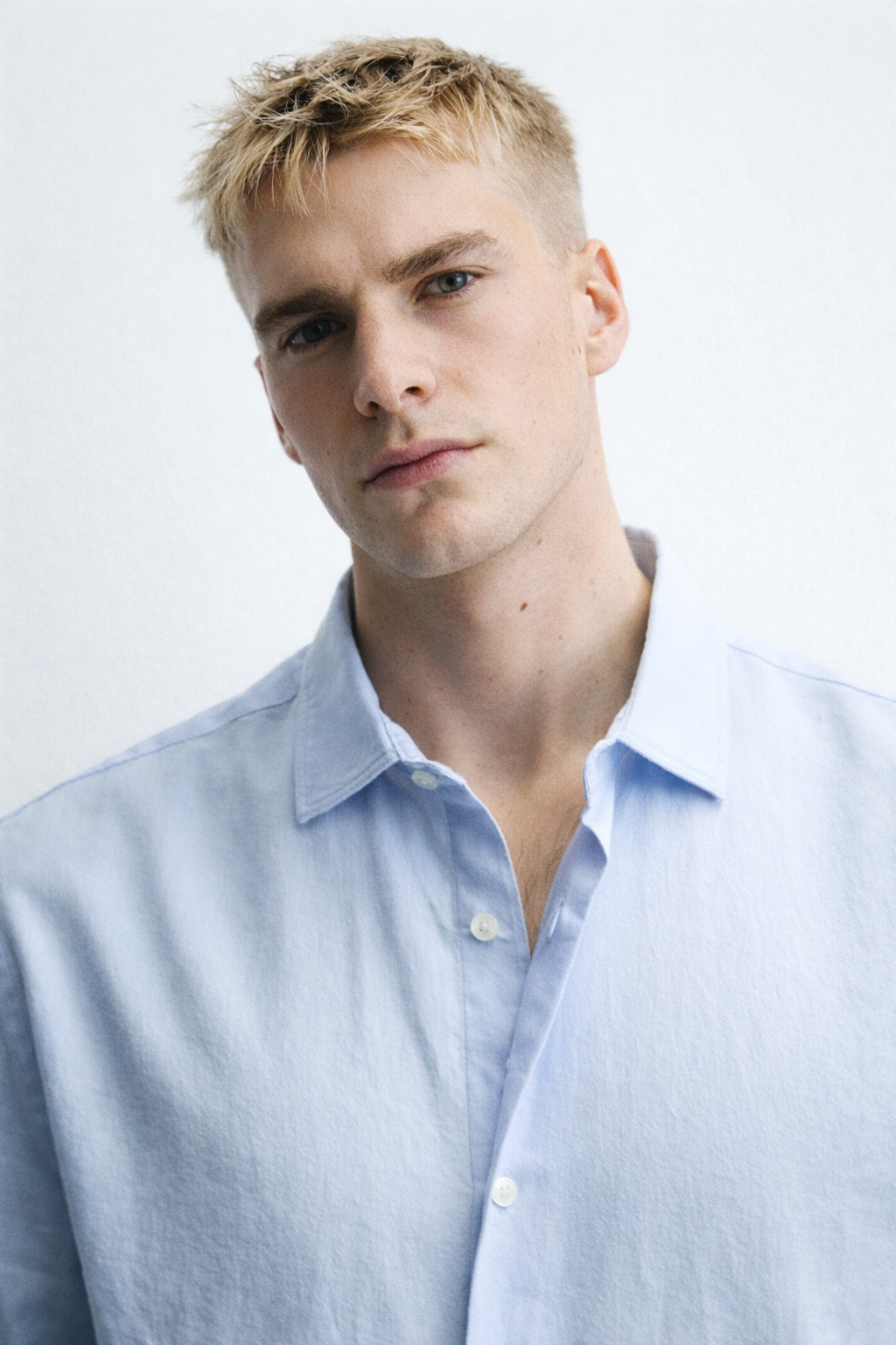 Nabby Sky Blue Tailored Full Sleeves Cotton Shirt - Image 3