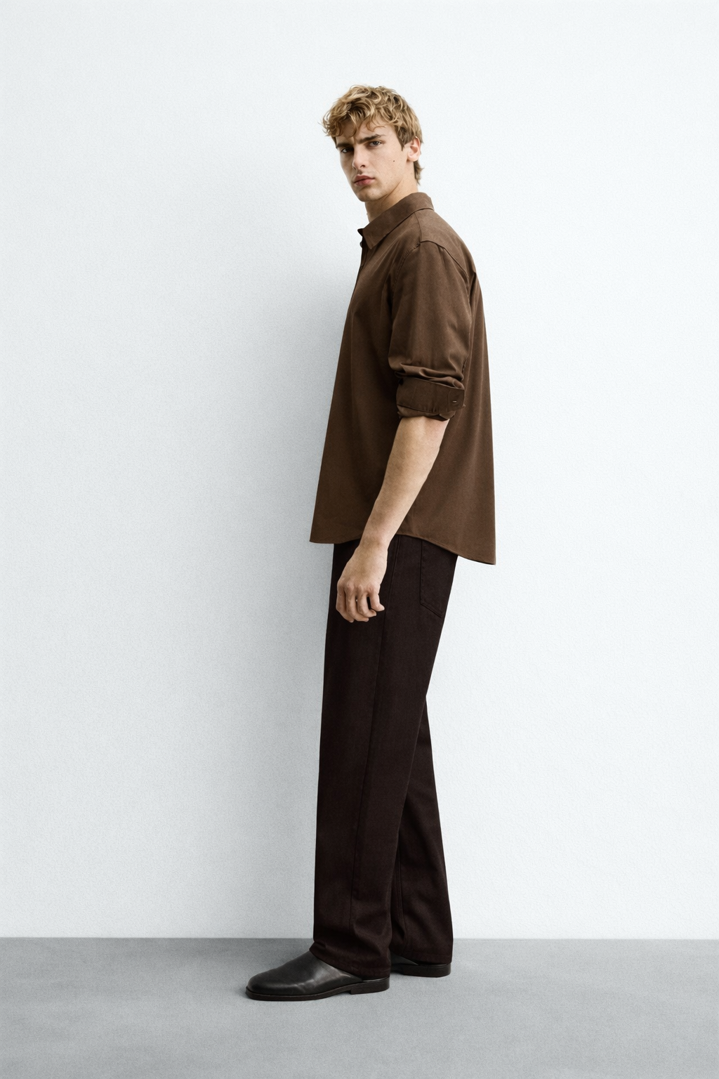 Stanley Brown Full Sleeves Relaxed Fit Cotton Shirt - Image 3