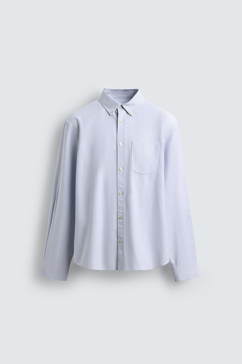 Ashton Blue White Stripes Cotton Shirt - Image 7