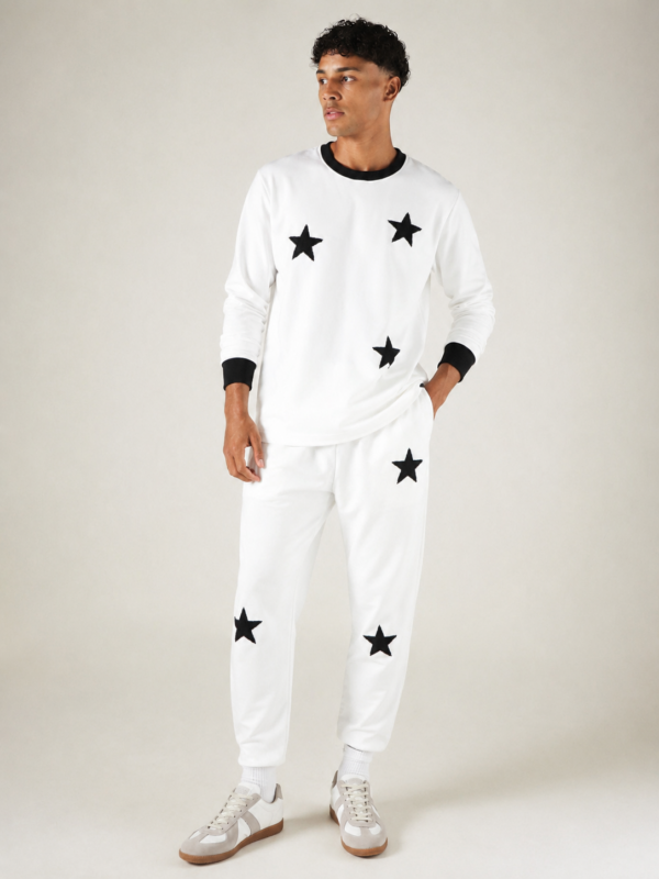 Denice Star Embroidered Sweatshirt & Jogger Coord Set